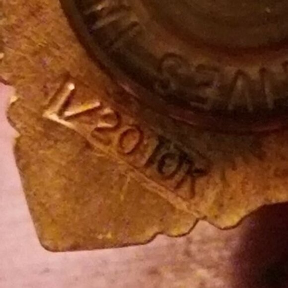 Vintage Masonic Grand Lodge Of The State Of New York 50 Year Lapel Pin 1/20 10k - Picture 3 of 3